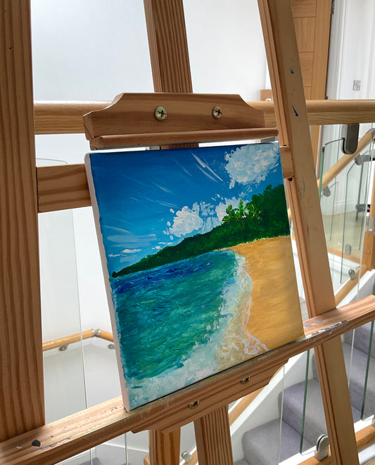 Tropical ocean mini canvas painting